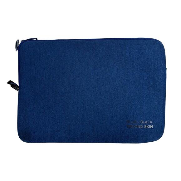 Tucano Second Skin Laptop Sleeve Case Melange Blue Black 13" 14" 15" - Picture 1 of 9
